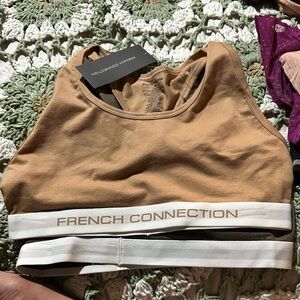 French Connection Tan Sports Bra